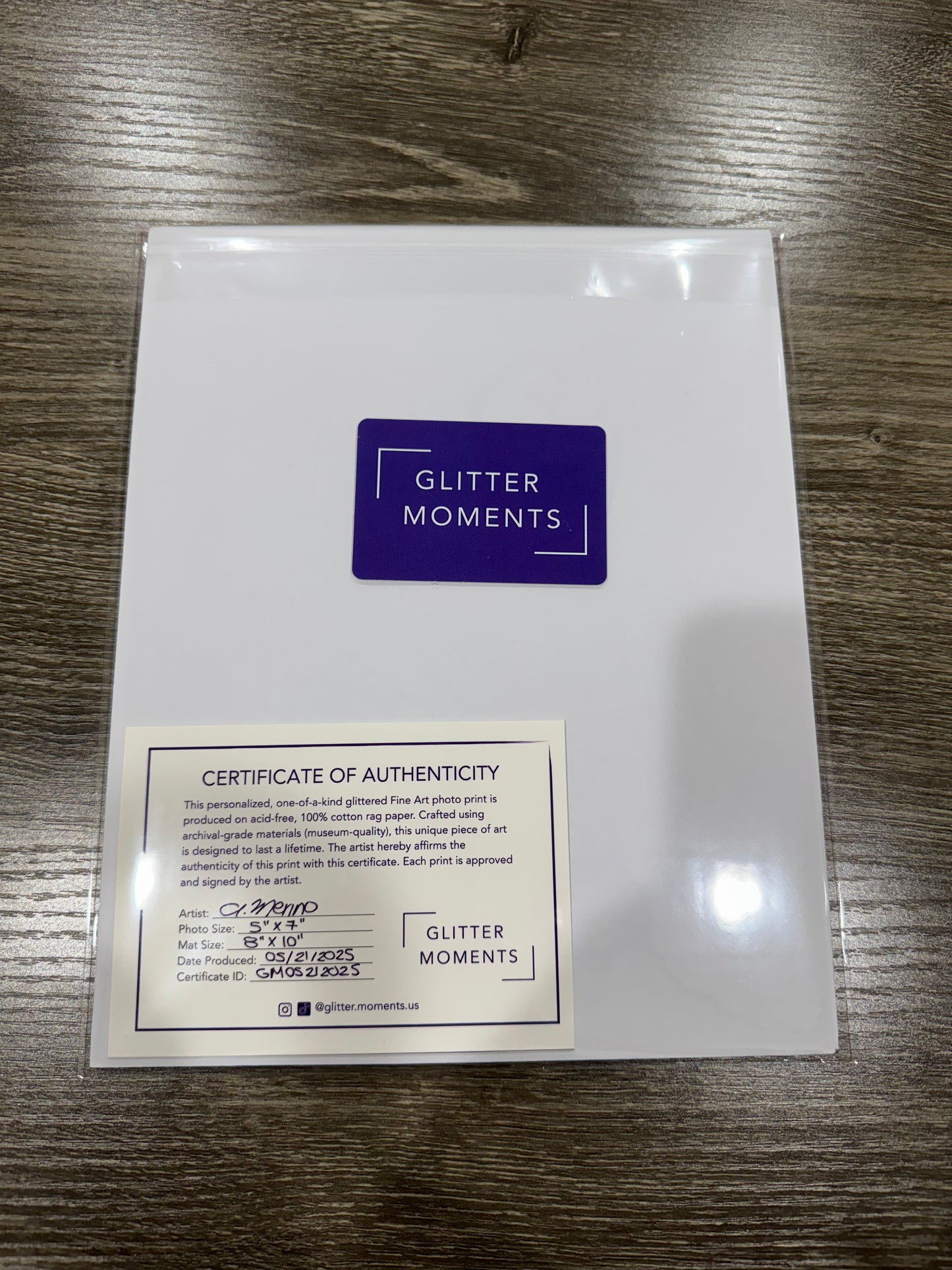Pet Glittered Photo Prints