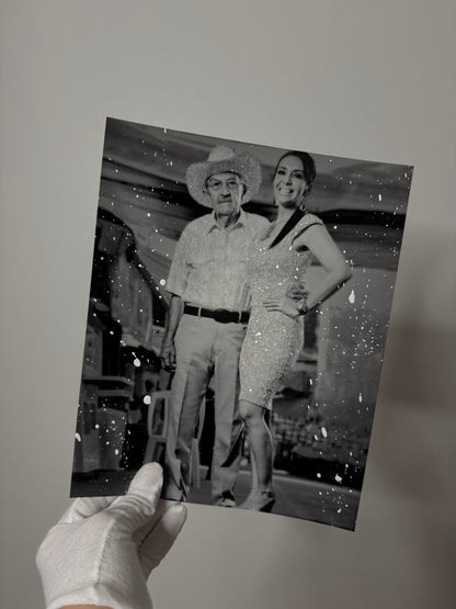 Memorial Glittered Photo Prints