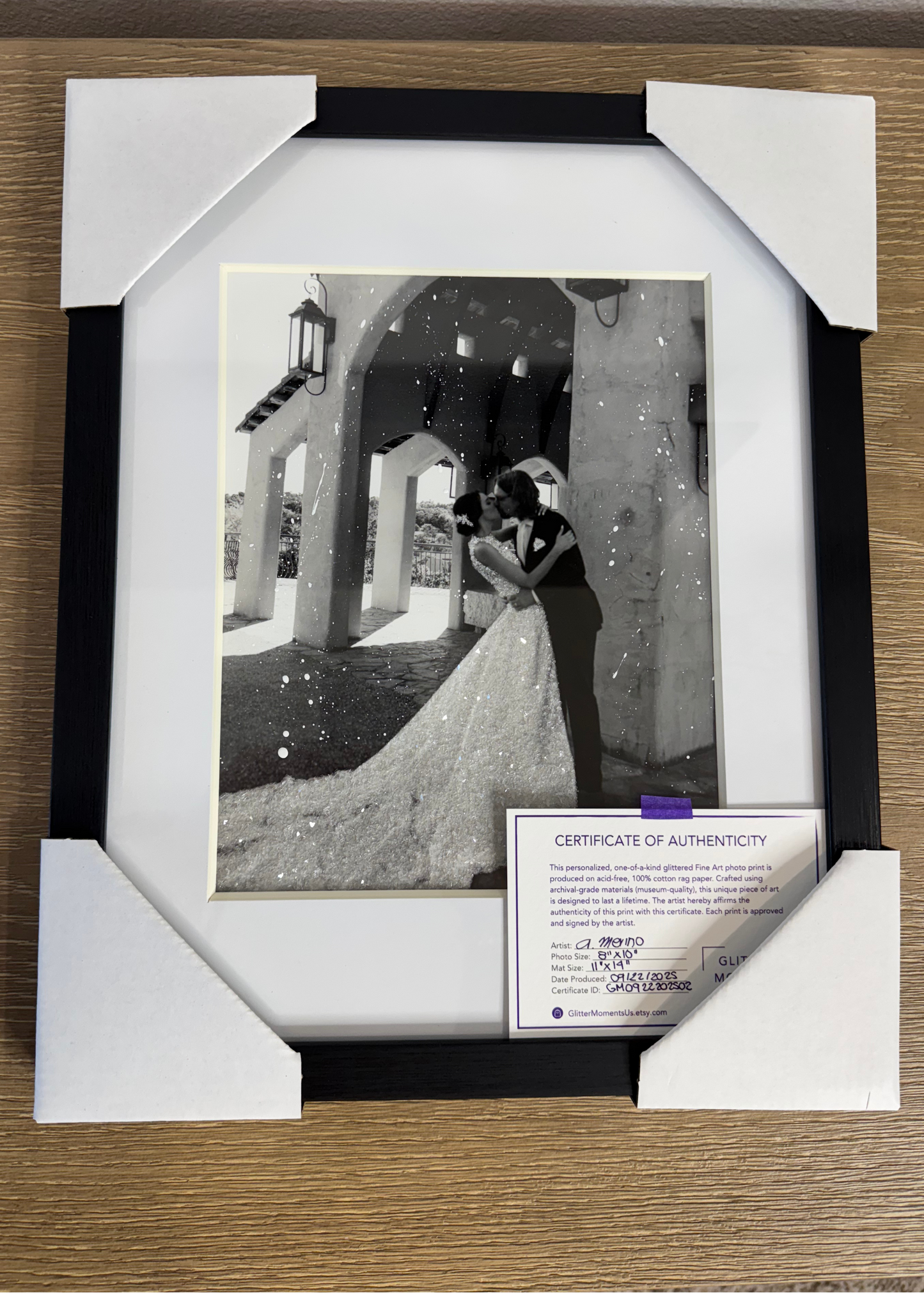 Wedding Glittered Photo Prints