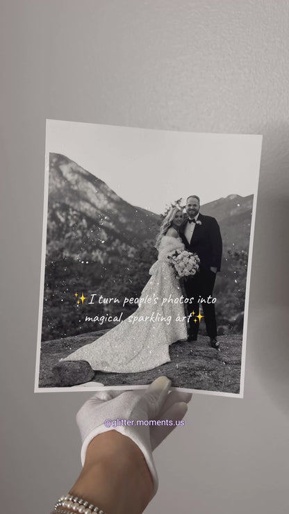 Wedding Glittered Photo Prints